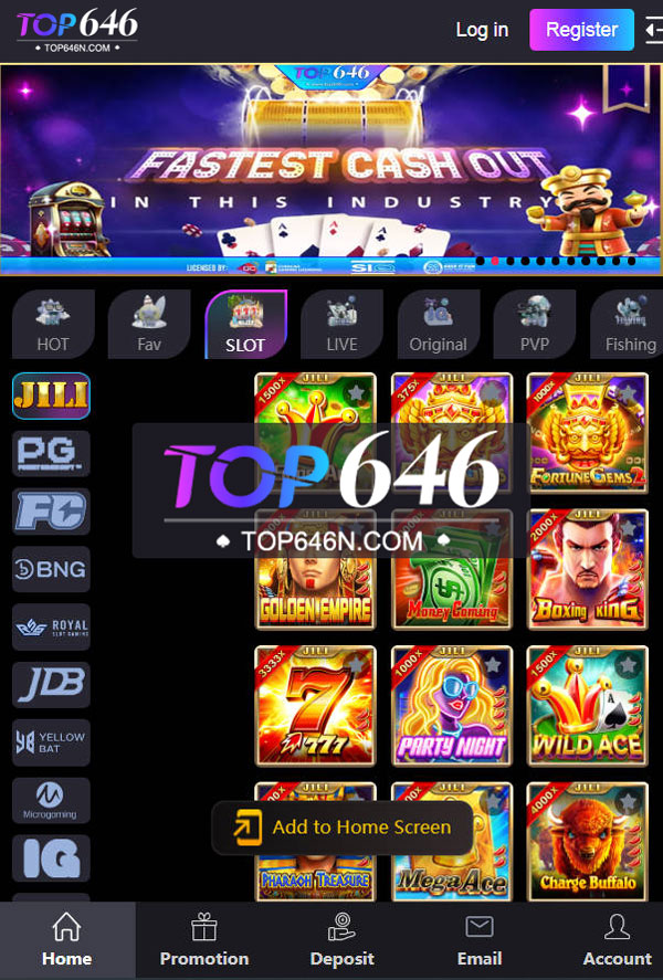 Get up to ₱300 Bonus After Registering on Top646