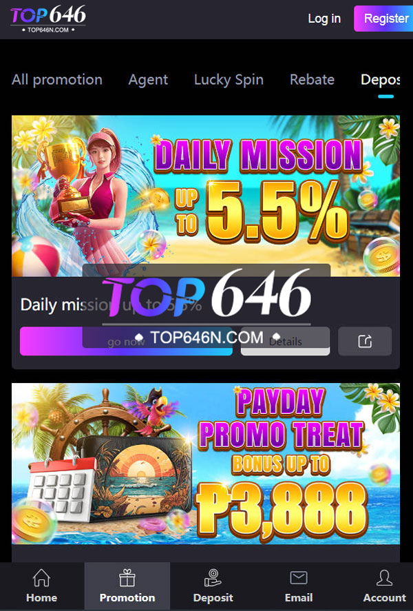 User Experience at Top646 Casino